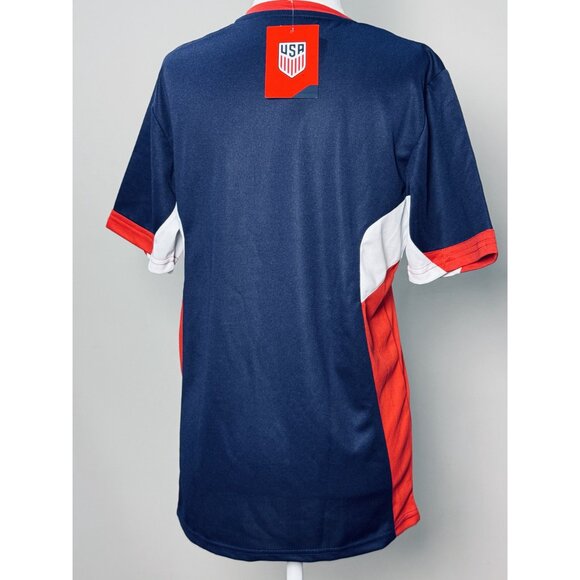 NEW USA Womens S Soccer Federation Navy Short-Sleeve Jersey Official Licensed - Picture 9 of 12